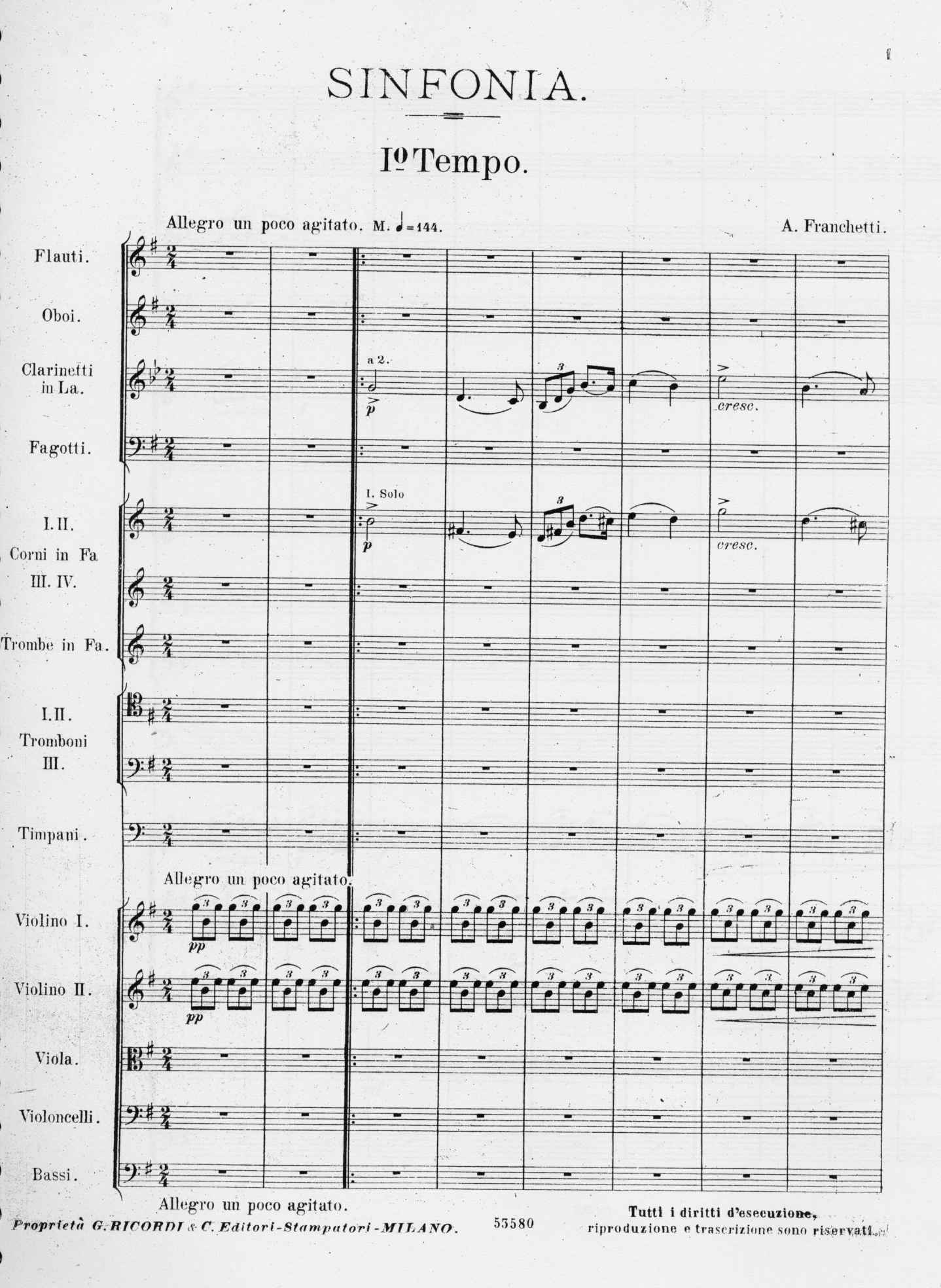 Alberto Franchetti, Sinfonia - I tempo