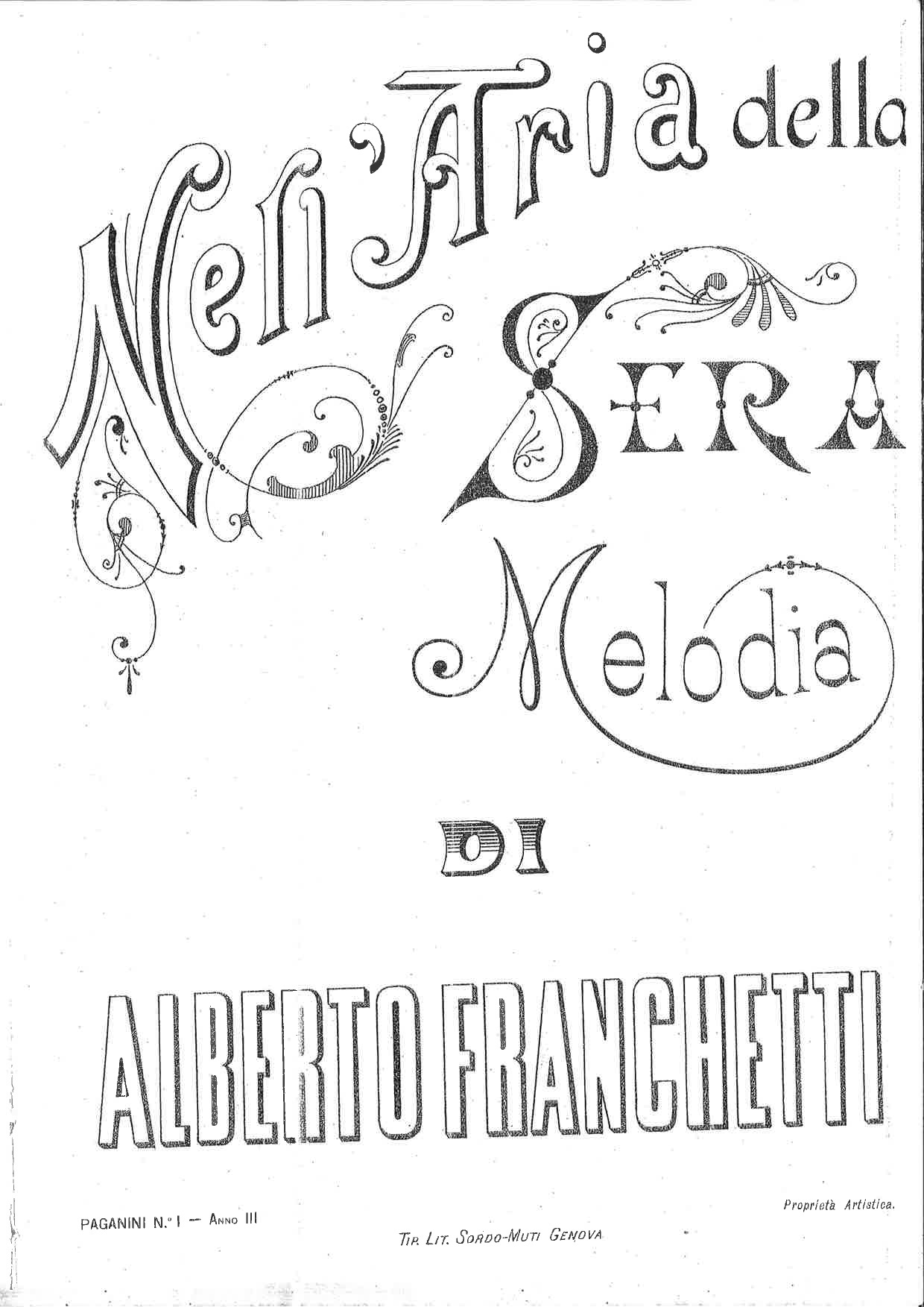 Franchetti_canzone_Nell'aria della sera-front