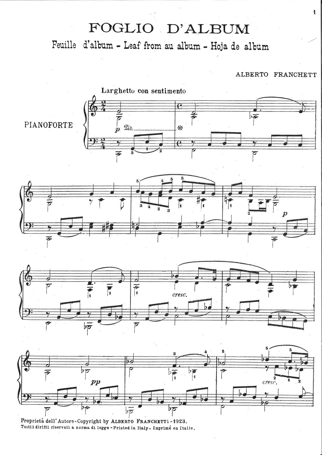 Franchetti_Foglio d'album